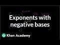 Exponents with negative bases 7th grade Khan Academy