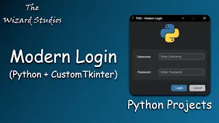 Python - Modern Login Window Using CustomTkinter