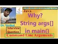 String args Command Line Arguements in Java Structure of Java Telugu Dr Venkat