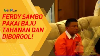 Penampakan Ferdy Sambo Pakai Baju Tahan dan Tangan Diborgol