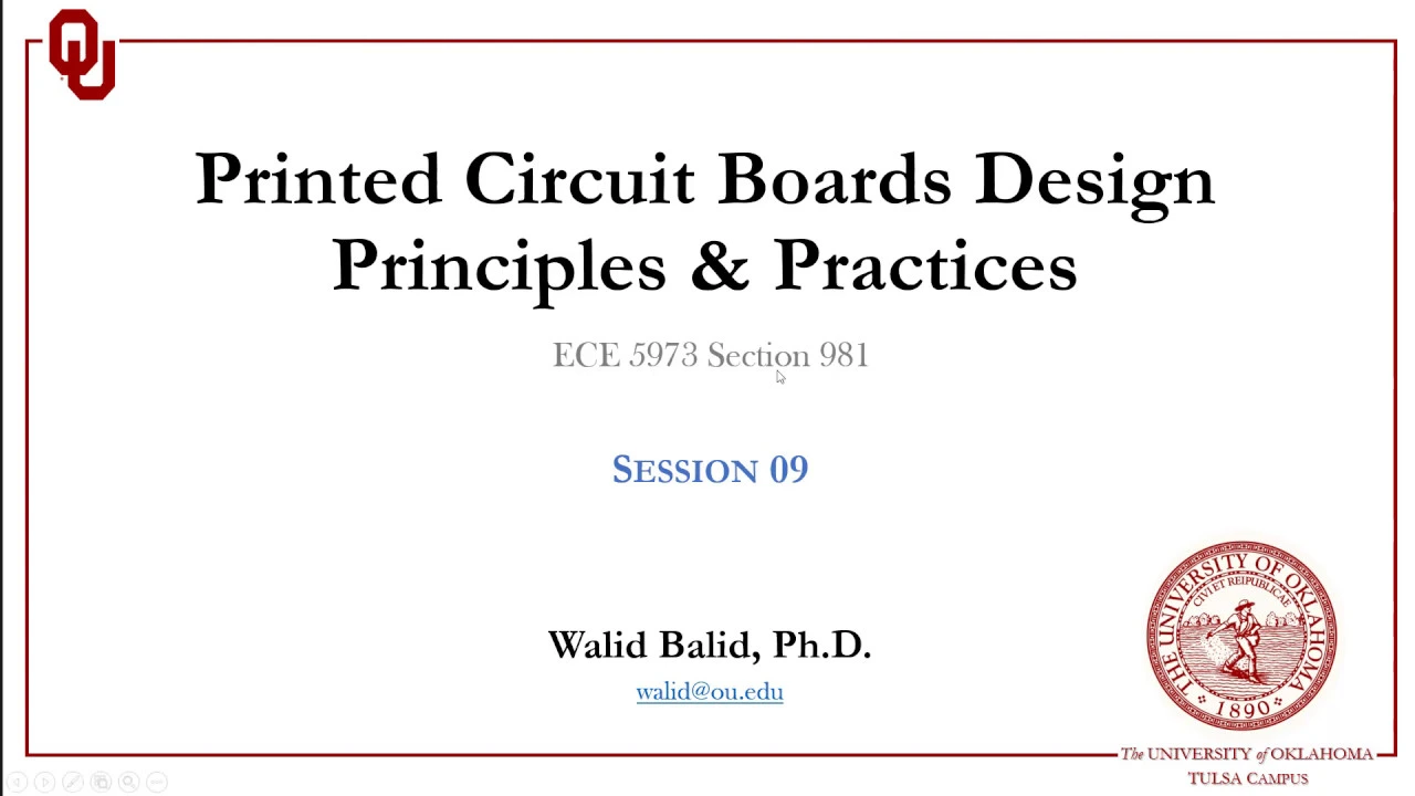 ECE5973-Session 09: PCB Design Principles and Practices using Altium Designer