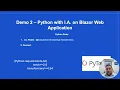 Integration of Python Basic A I Model with PyTorch into Blazor Web Applications