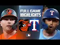 ORIOLES vs RANGERS Full Game Highlights August 9 2026 MLB Season