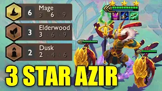 3 STAR AZIR ⭐⭐⭐ but with Mage, Elderwood, Dusk items (Teamfight Tactics TFT Fates Set 4)