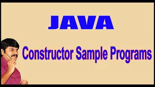 Java Constructors Constructor Sample Programs by Durga Sir
