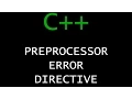 C Programming Tutorial 69 - Preprocessor Error Directive