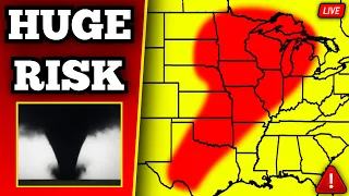 🔴 BREAKING Major Tornado Outbreak Coverage - Large Tornadoes Possible - With Live Storm Chasers
