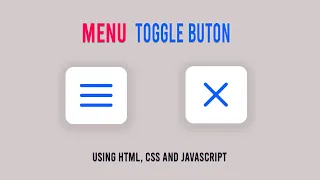 Animated Menu Toggle Button using HTML CSS Javascript JH Tutorials