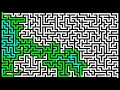 Maze solving with wall follower algorithm right-hand rule