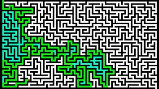 Maze solving with wall follower algorithm right-hand rule
