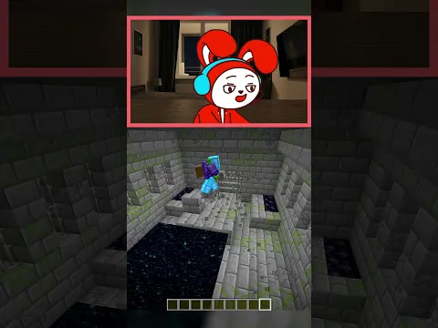JJ Turned Into a Portal 😳 - MAIZEN Minecraft Animation #shorts