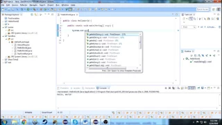 JAVA ECLIPSE Hello World program