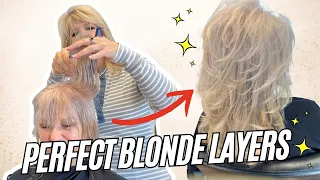 Perfect Layered Haircut for Volume Modern Blonde Layers Tutorial Step by Step