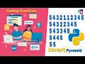 Python Invert Pyramid Numbers Pattern - Number Patterns in PYTHON