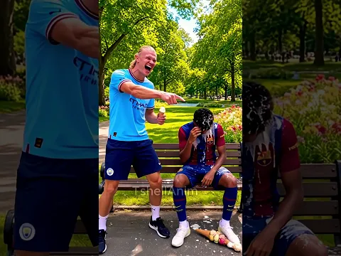 Don’t Laugh soon … Haaland & Yamal 😂🍦 #haaland #yamal #football #shorts
