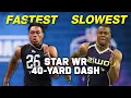 Slowest Fastest Star WR 40-Yard Dash Times