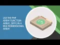How to Use the PHP Array Function array - diff in a Multidimensional Array