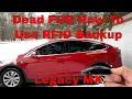 Tesla Model X with a dead key fob Get in and start RFID BACKUP