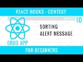 React Hooks Context CRUD APP 10 Sorting Alert Message