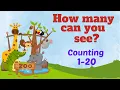 Number Quiz Game for Kids Guess the Number How many can you see Learn Numbers 1-20