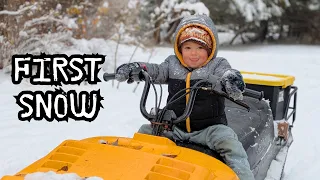 Our 2-Year-Old Sees Snow for the First Time! Canadian Winter Magic