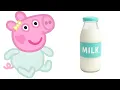 Download Lagu Peppa Pig 🐽 Characters and their Favorite Drinks, Fruits \u0026 More! | Evie, Peppa, Mummy, Daddy pig