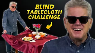 Blind Person Tries The Tablecloth Challenge