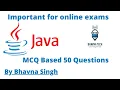 Java MCQ Based Questions in hindi 50 important question for online exams