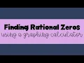 Finding Zeros using a Graphing Calculator