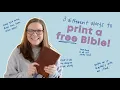 3 Ways to Print a FREE Bible or use it to take digital Bible notes