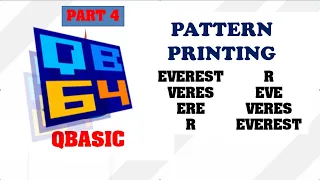 STRING PATTERN PRINTING in QBasic Part 4 using MID Make Easy