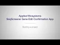 SeqScreener Gene Editing Software - Start a new project how-to