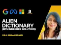 Alien Dictionary Leetcode 269 BFS Ingegree Solution Topological Sort