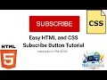 Create a Modern Subscribe Button Using HTML CSS Beginner Friendly Tutorial
