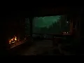 (No Ads)Mountain Rainstorm with Strong Thunder⛈️😴Firep Sounds in Dark Forest | Deep Sleep & Relax