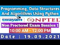 Programming Data Structures And Algorithms Using Python Non Proctored Exam Session 1