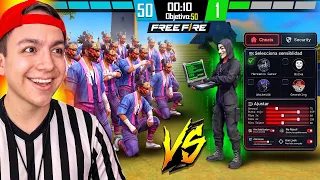 50 SAKURAS VETERANOS VERSUS 1 HACKER CON ARCHIVOS EN FREE FIRE😱!