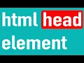 HTML Head Elements meta link title style script base