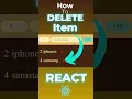 Delete items in react js