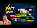 Login Authentication in Node js JWT Bcrypt Protected Routes Step-by-Step
