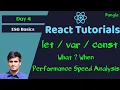 React Basic to Pro Bangla Tutorial - let vs const vs var in JavaScript ES6 Introduction