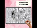 Explore Zentangle Patterns Printable Step-by-Step Doodle Worksheets