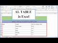 AI Powered Excel How to Use AI TABLE in Excel