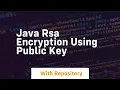 java rsa encryption using public key