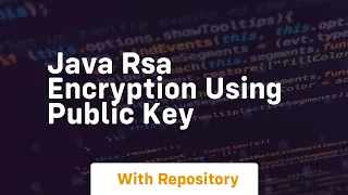 java rsa encryption using public key