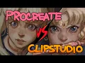 Speedpaint PROCREATE vs CLIPSTUDIO Sailor Moon redraw Old art redraw
