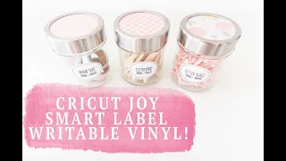 Cricut Joy Smart Label Writable Vinyl : How To Design \u0026 Cut Jar Labels!