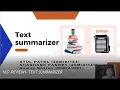 TEXT SUMMARIZER USING