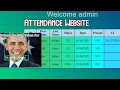 Face Recognition Attendance System Python Website