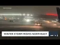 Winter storm moves northeast